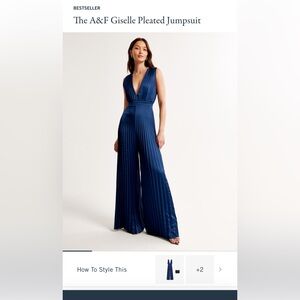 Abercrombie & Fitch Giselle Pleated Jumpsuit